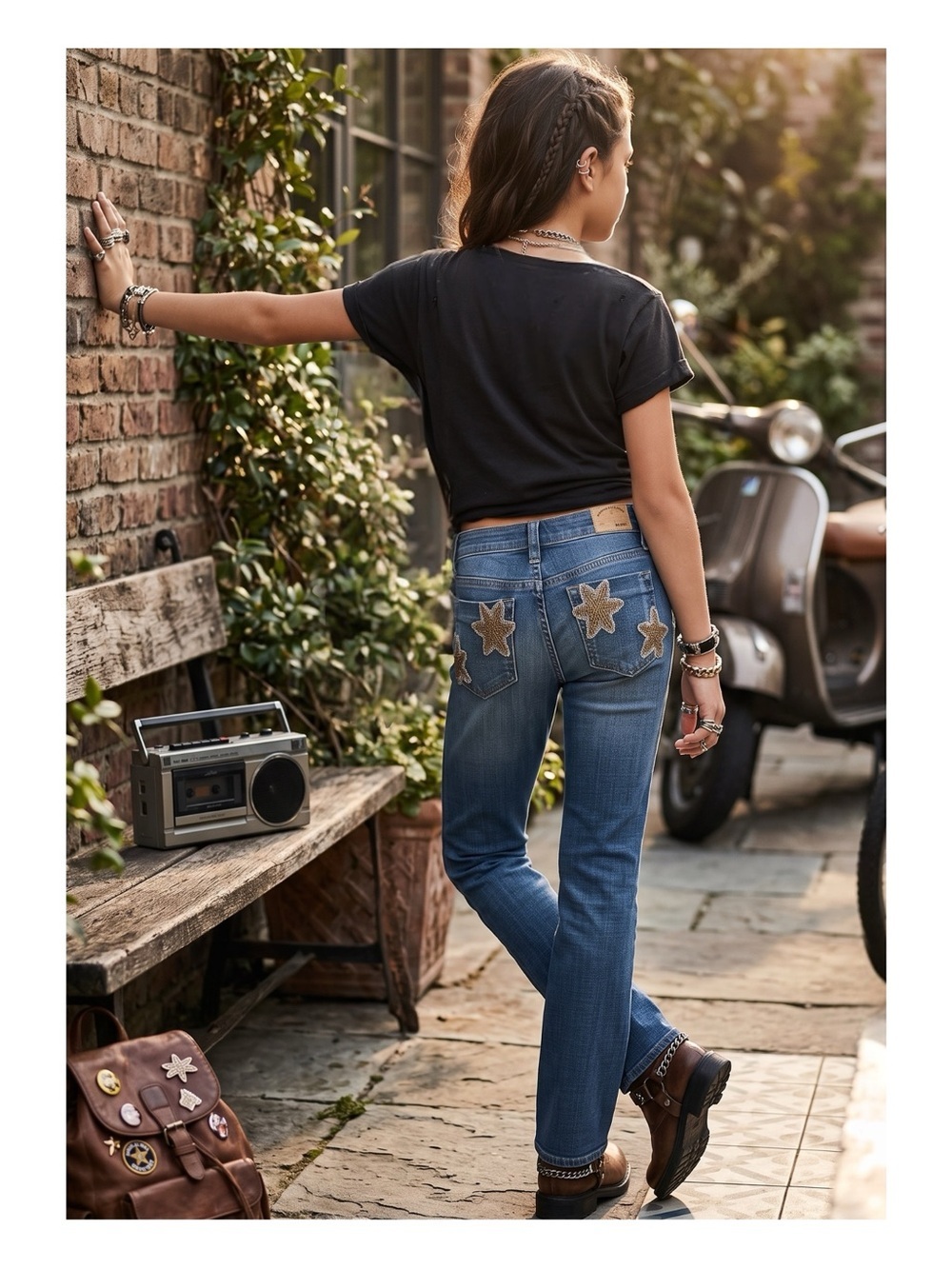 Vintage: Hydraulic Jeans 𖤐 Floral Embroidered Jeans 𖤐 Mid Blue 𖤐 12 23 XXS XS